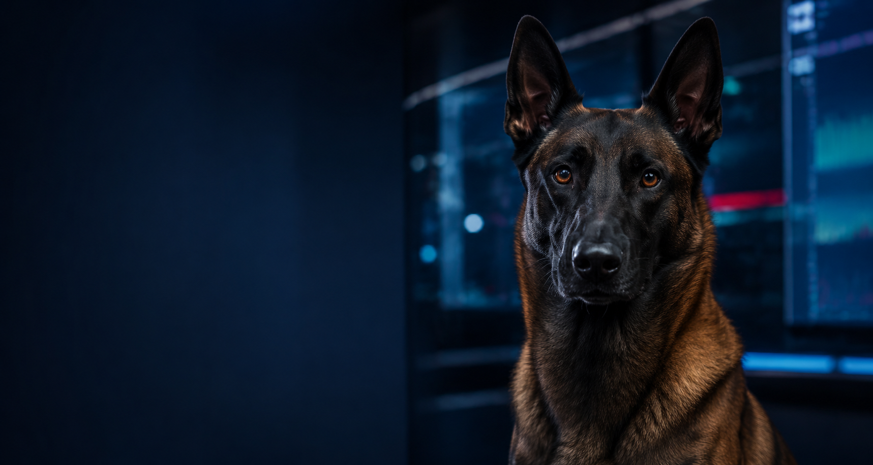 Radek, a Belgian Malinois and presenter of The Crypto Dog